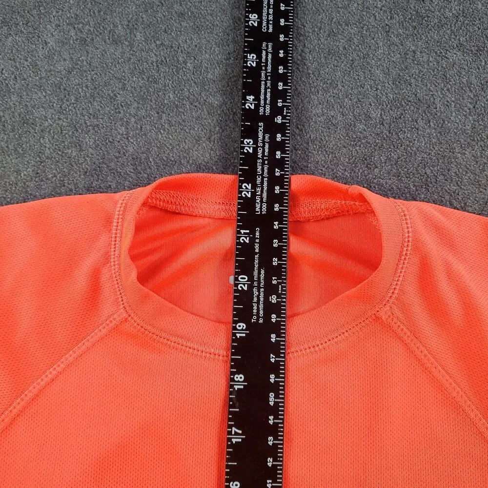 Nike Dri-Fit T-Shirt Youth Orange Athletic Training 3/4 Sleeve Tee Size Large